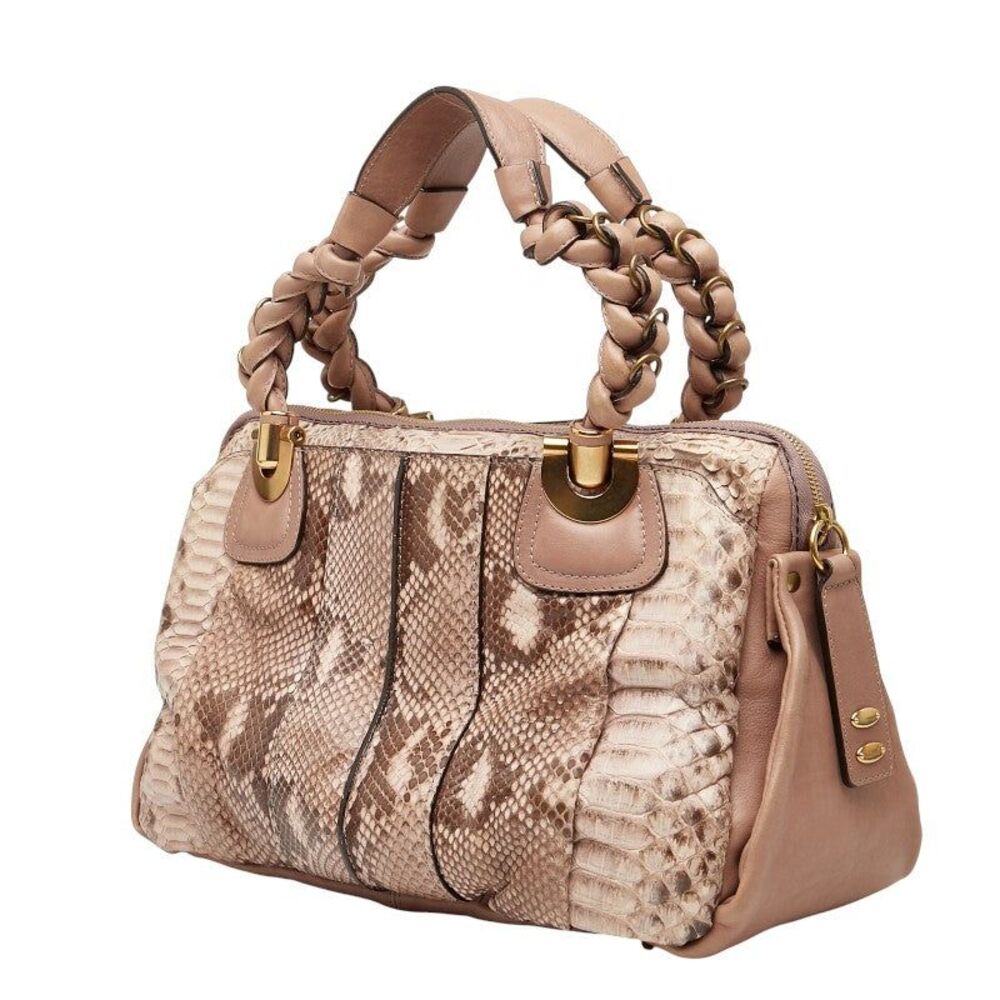 Chloe Python Leather Handbag - image 3